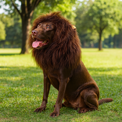 Fun Lion Mane Dog Halloween Wig