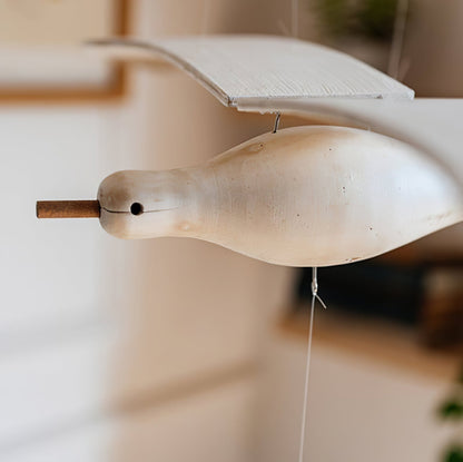 Beachy Wooden Seagull Decor Ornament