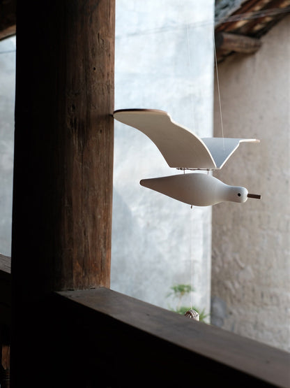Beachy Wooden Seagull Decor Ornament
