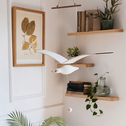 Beachy Wooden Seagull Decor Ornament