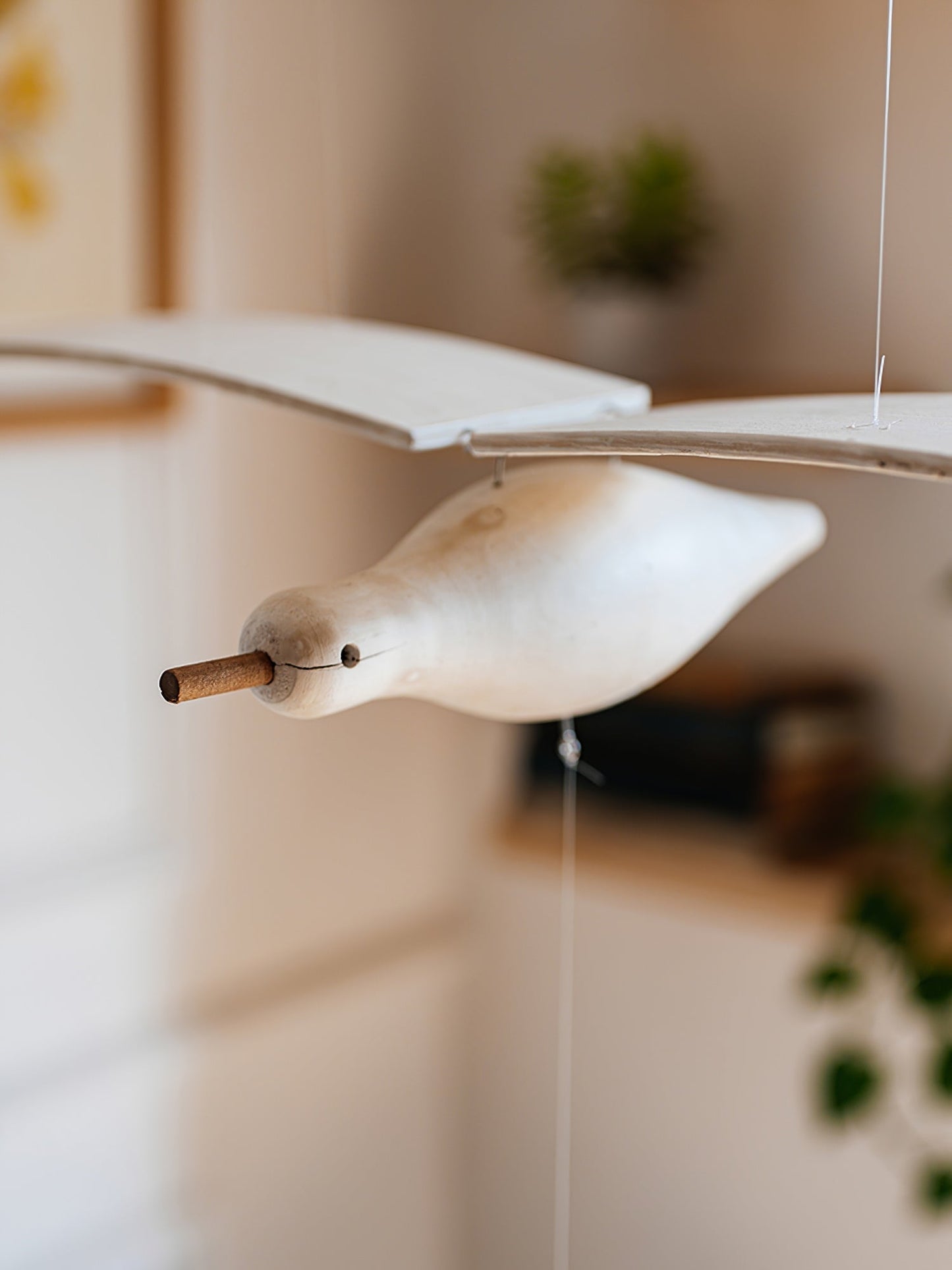 Beachy Wooden Seagull Decor Ornament