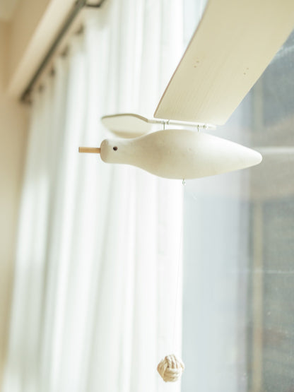 Beachy Wooden Seagull Decor Ornament