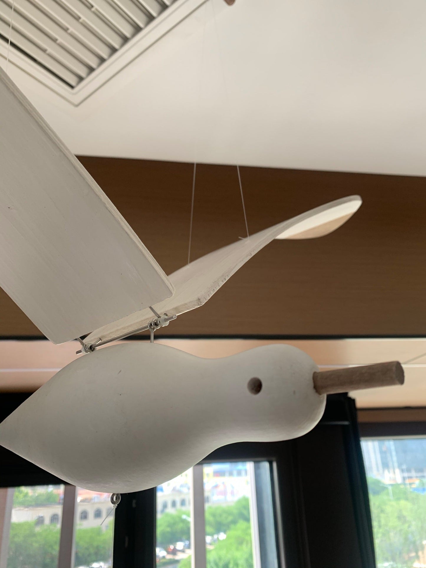 Beachy Wooden Seagull Decor Ornament