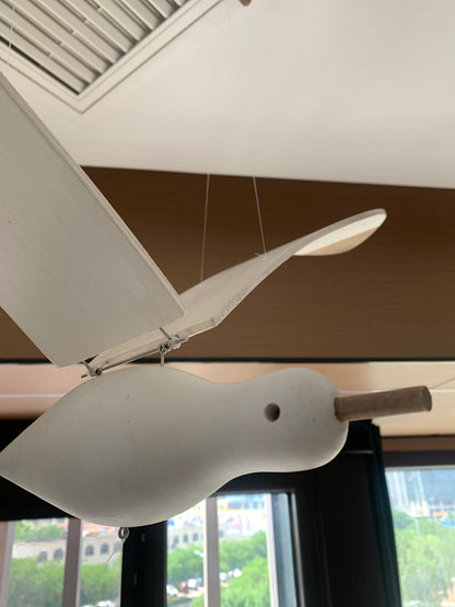 Beachy Wooden Seagull Decor Ornament
