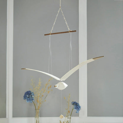 Beachy Wooden Seagull Decor Ornament