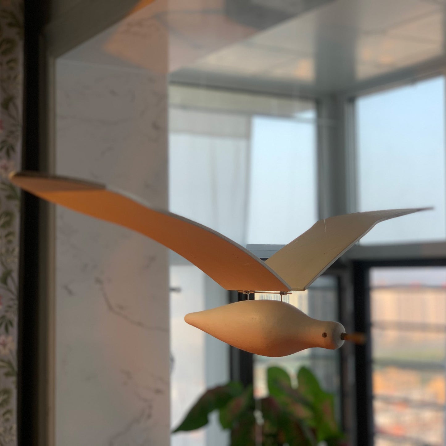 Beachy Wooden Seagull Decor Ornament