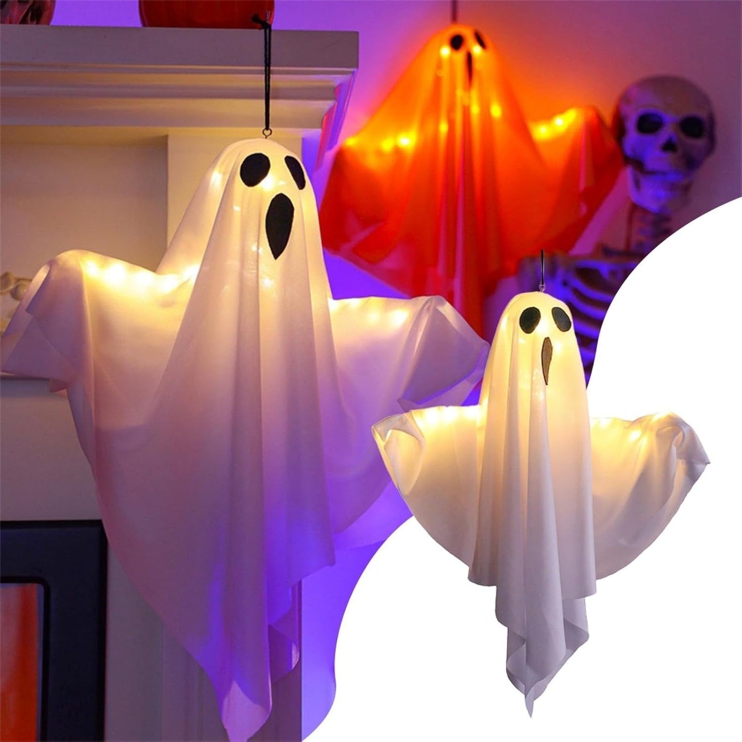 Spooky LED Ghost Decor Light for Home Party Decor - Halri