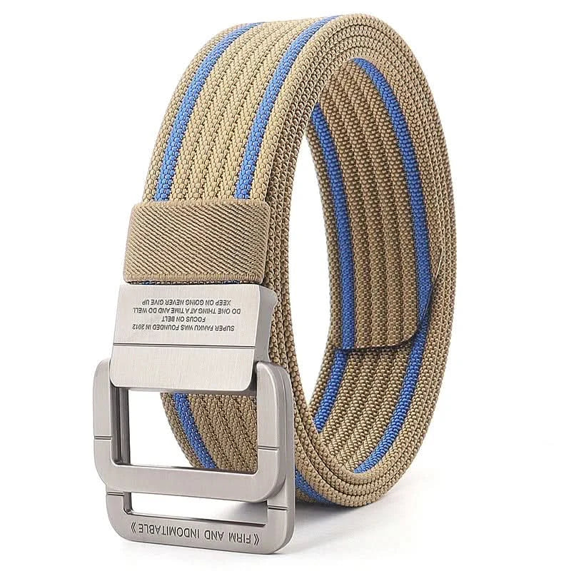Classic Canvas Web Belt - Adjustable Double Ring Buckle