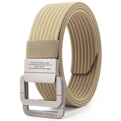 Classic Canvas Web Belt - Adjustable Double Ring Buckle