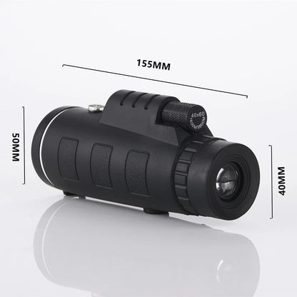 High Power HD Monocular with Phone Adapter and Tripod