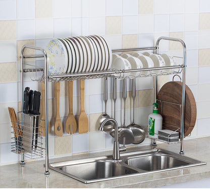 Space Saving Stainless Steel Kitchen Sink Dish Rack