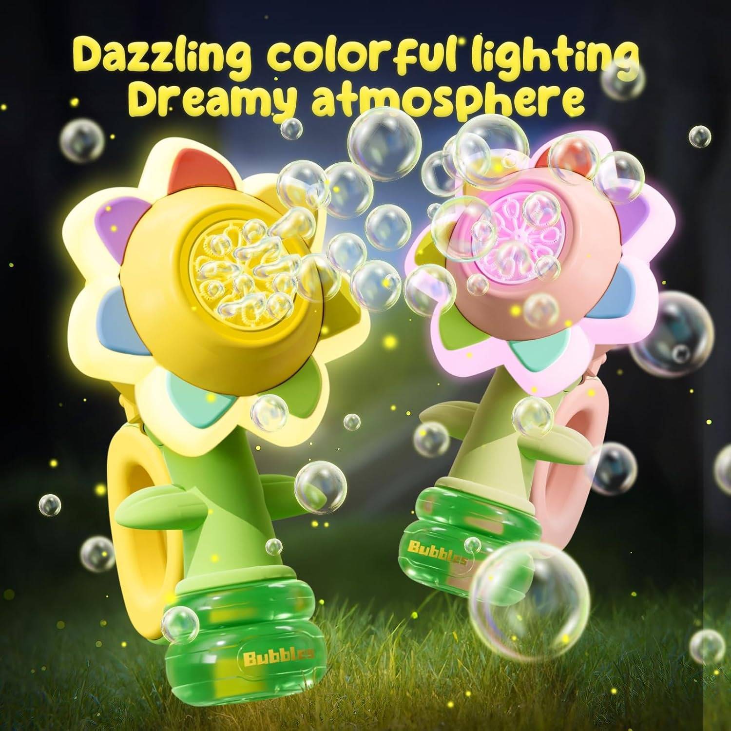 Head Shaking Bubble Flower Kids Toy – Interactive Fun Bubble Blower for Children