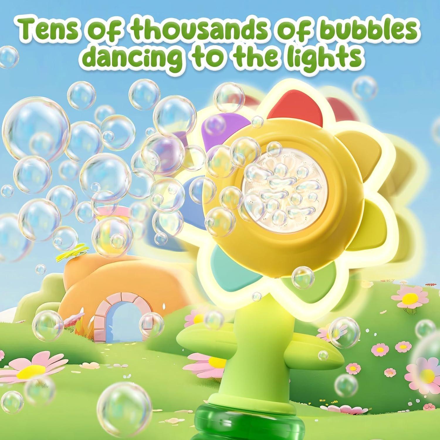 Head Shaking Bubble Flower Kids Toy – Interactive Fun Bubble Blower for Children