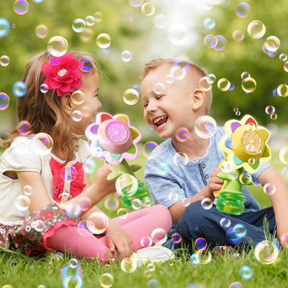 Head Shaking Bubble Flower Kids Toy – Interactive Fun Bubble Blower for Children