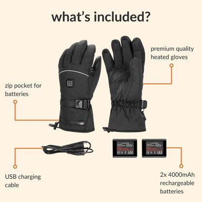 Warm Rechargeable Gloves for Skiing and Outdoor Use