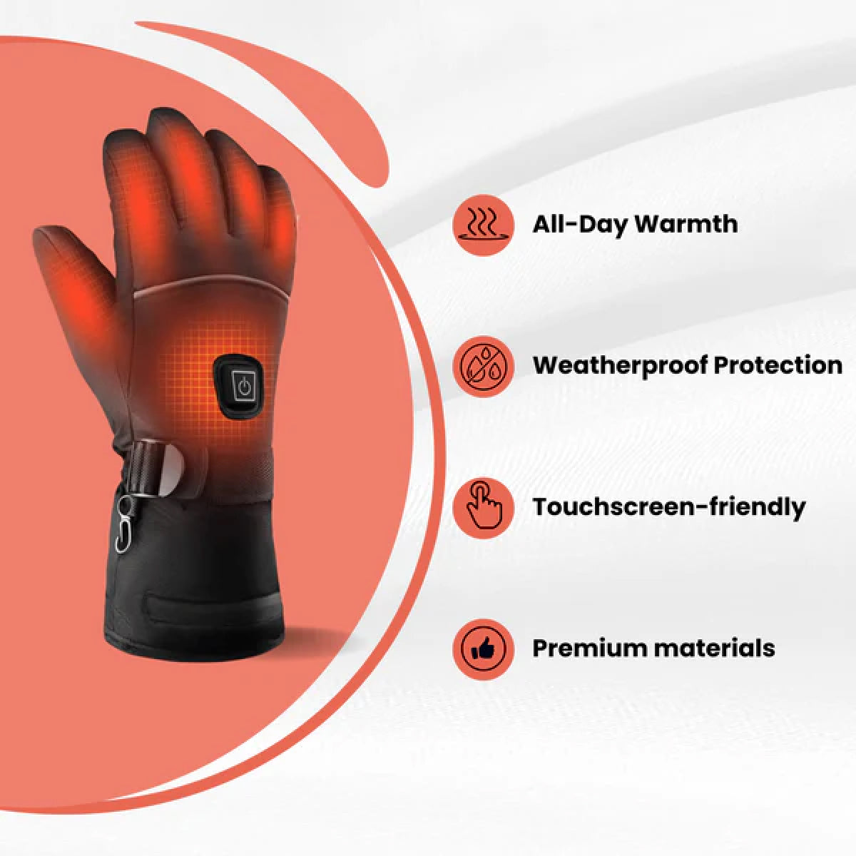 Warm Touch Rechargeable Electric Gloves for Cold Hands