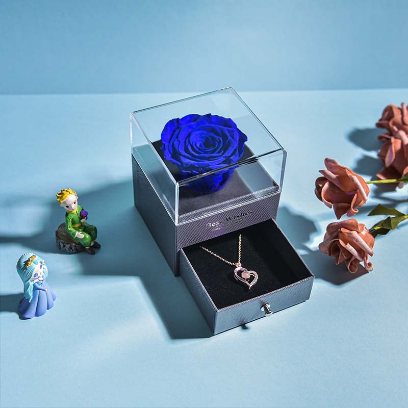 Beautiful Rose Gold Necklace Storage Box