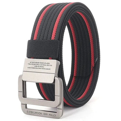 Classic Canvas Web Belt - Adjustable Double Ring Buckle