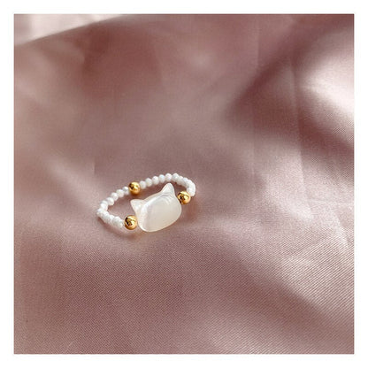 Lucky Charm Cat Gold Ring - Halri