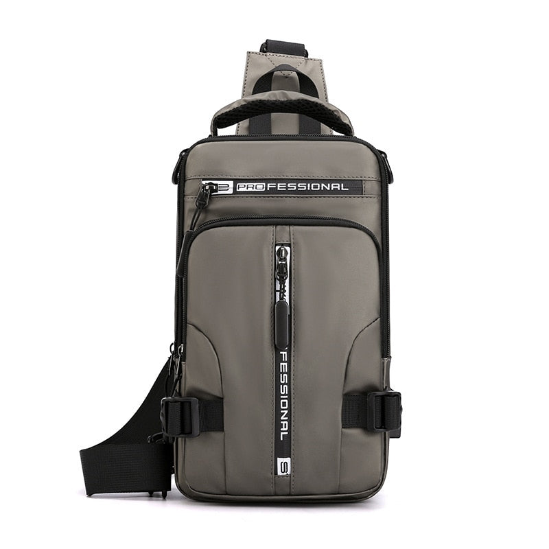 Waterproof Crossbody Sling Bag with USB Charger