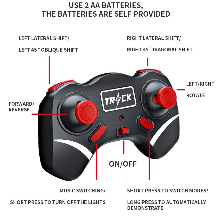 High-performance Remote Control Stunt Car with 4WD System, 360° Spins, Drift Stunts, Safe For Ages 6+