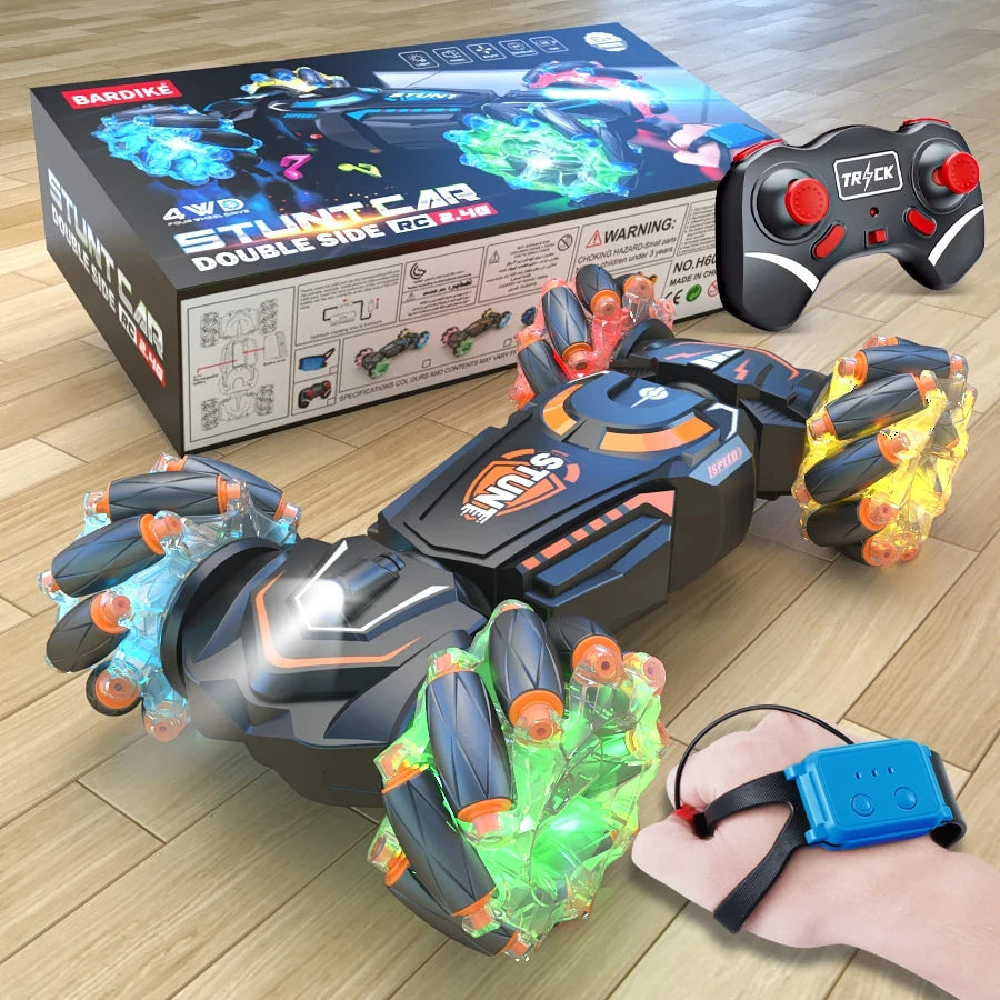 High-performance Remote Control Stunt Car with 4WD System, 360° Spins, Drift Stunts, Safe For Ages 6+