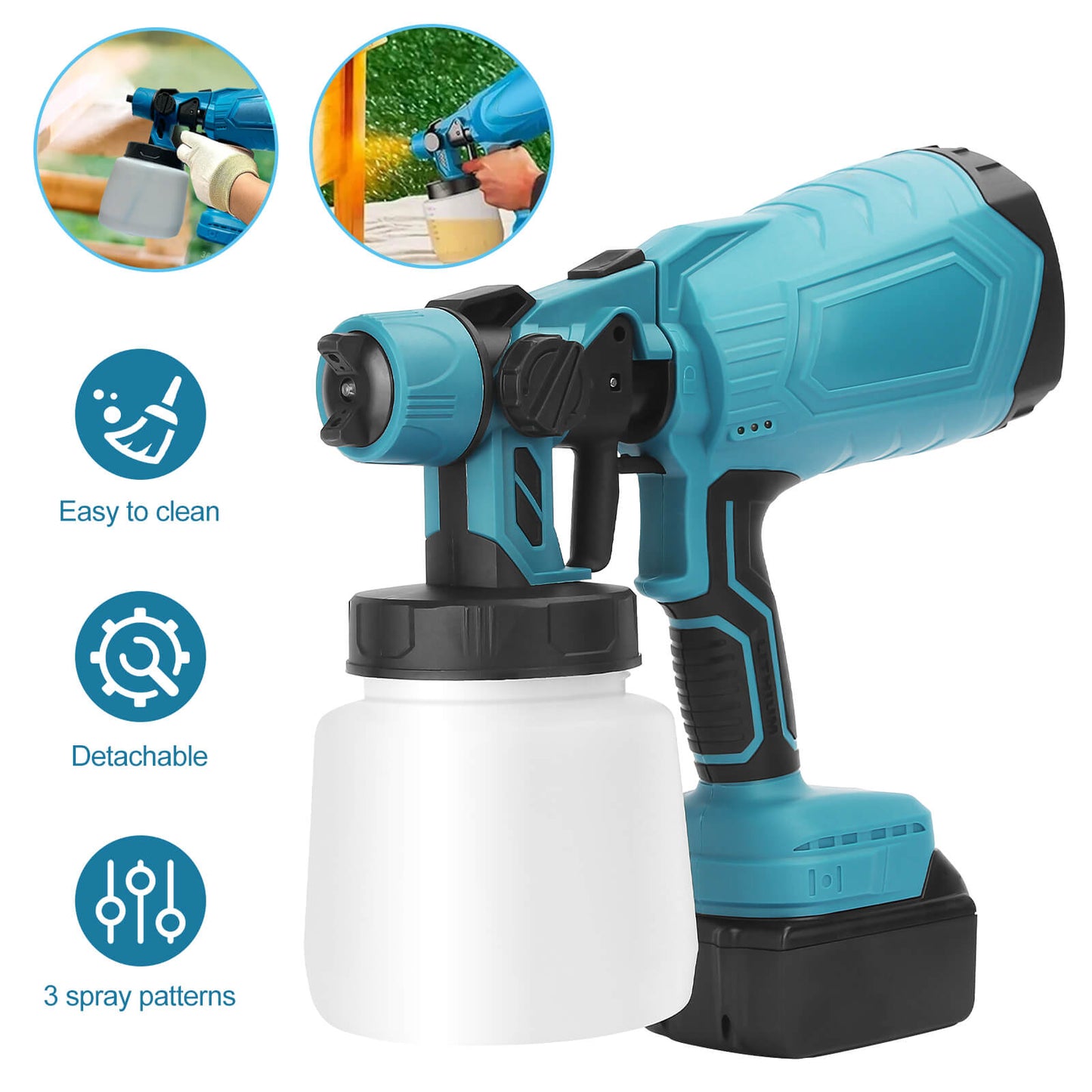 Powerful Cordless Spray Paint Gun for Decks and Fences