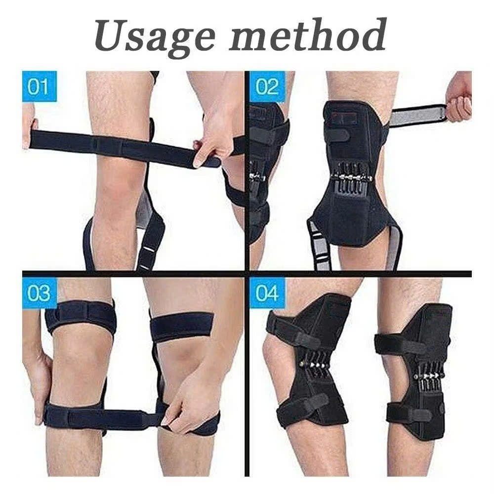 Hinged Joint Support Knee Bandage – Bionic Knee Sleeve with Spring Support, Breathable, Easy to Wear and Remove