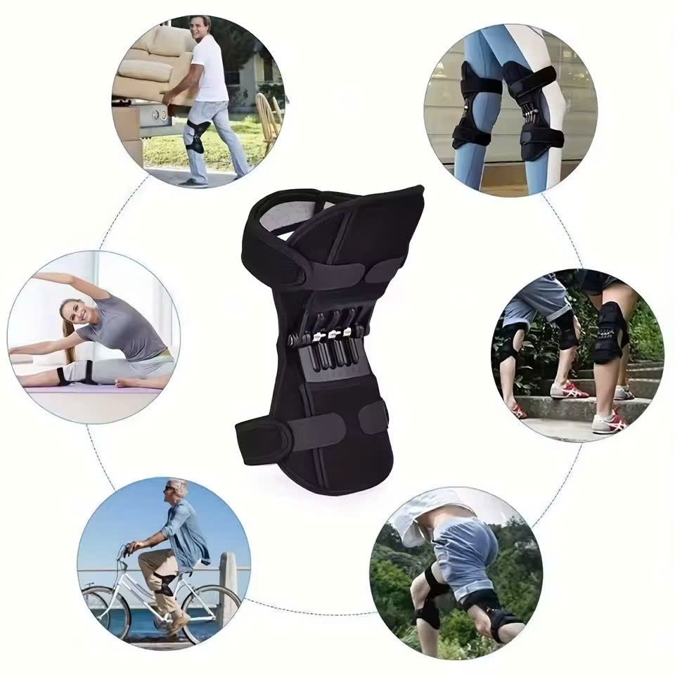 Hinged Joint Support Knee Bandage – Bionic Knee Sleeve with Spring Support, Breathable, Easy to Wear and Remove