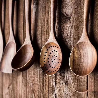 Premium Wood Cooking Utensil Set - 5 Piece Kitchen Tools