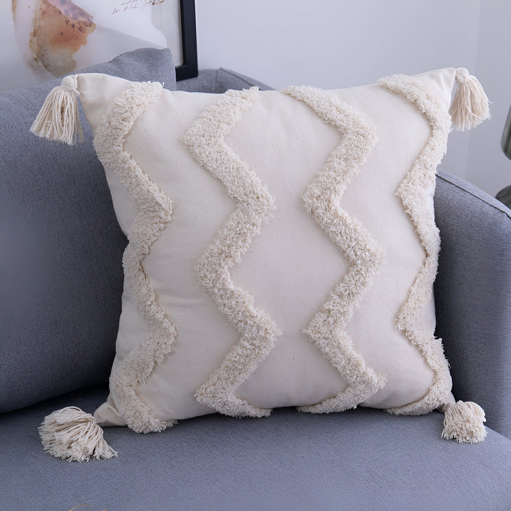 Bohemian Chic Cotton Throw Pillow Cover