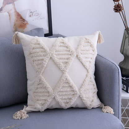 Bohemian Chic Cotton Throw Pillow Cover