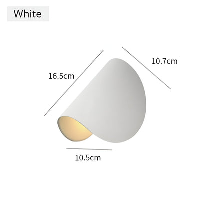 Flexible Adjustable Metal Wall Light with Curved Shade