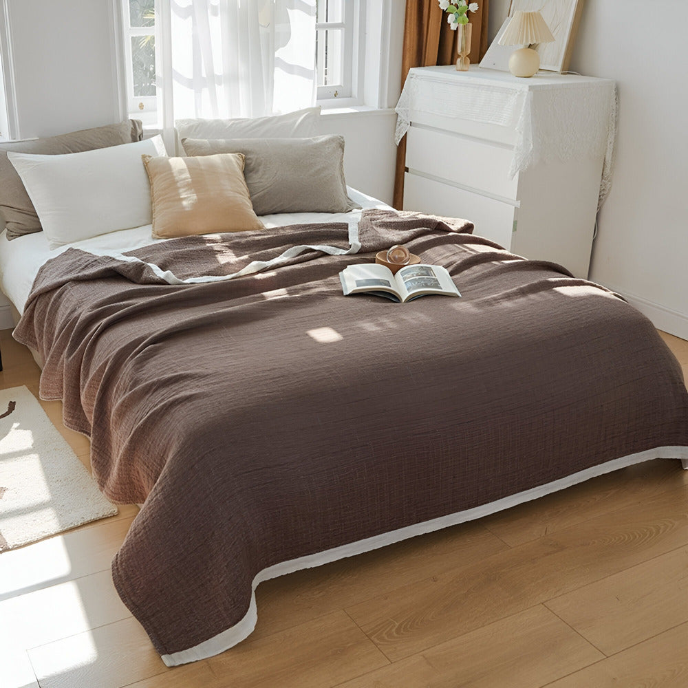 Lightweight Airy Cotton Throw Blanket