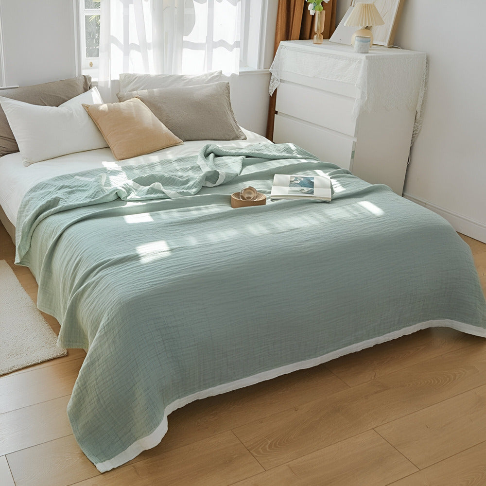 Lightweight Airy Cotton Throw Blanket