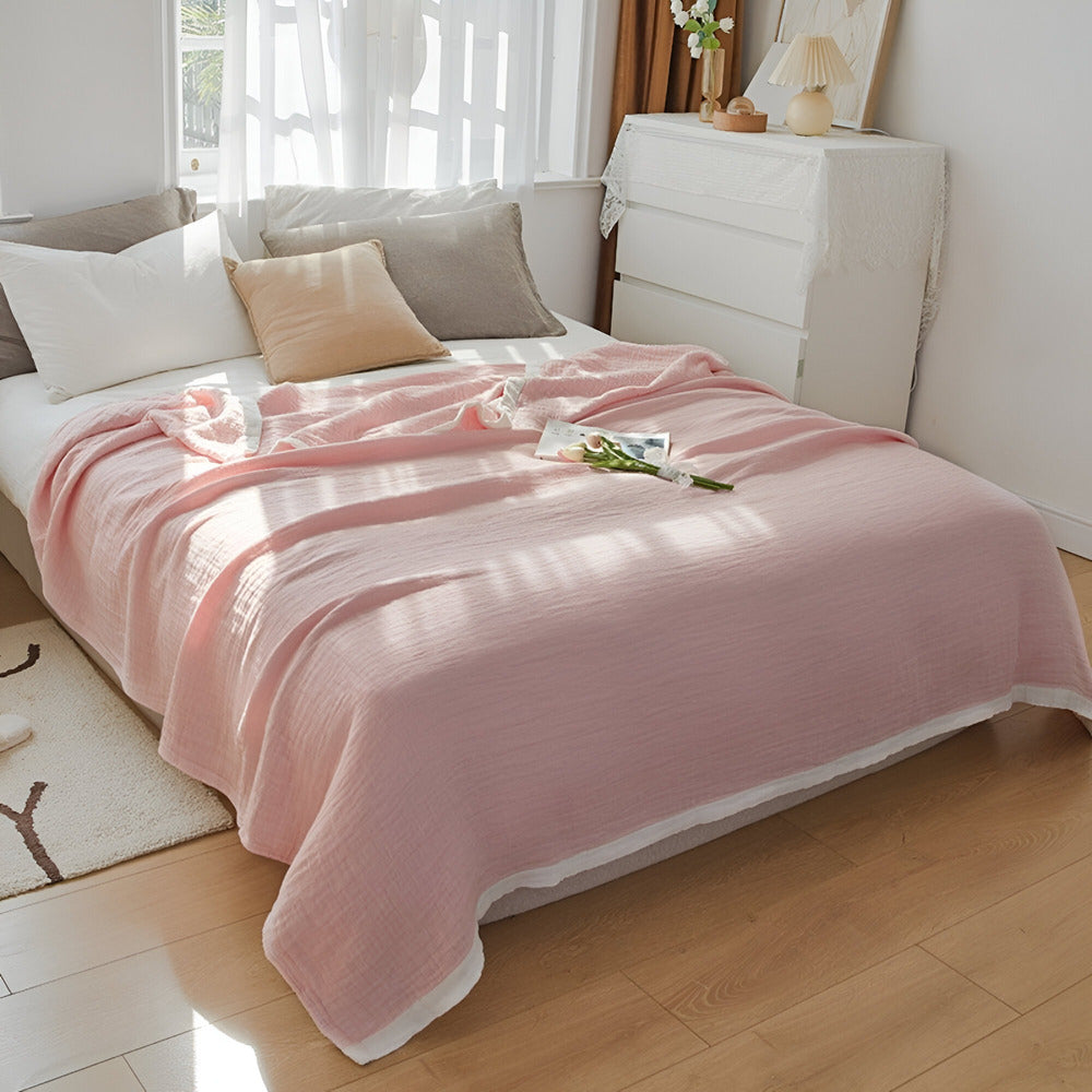Lightweight Airy Cotton Throw Blanket