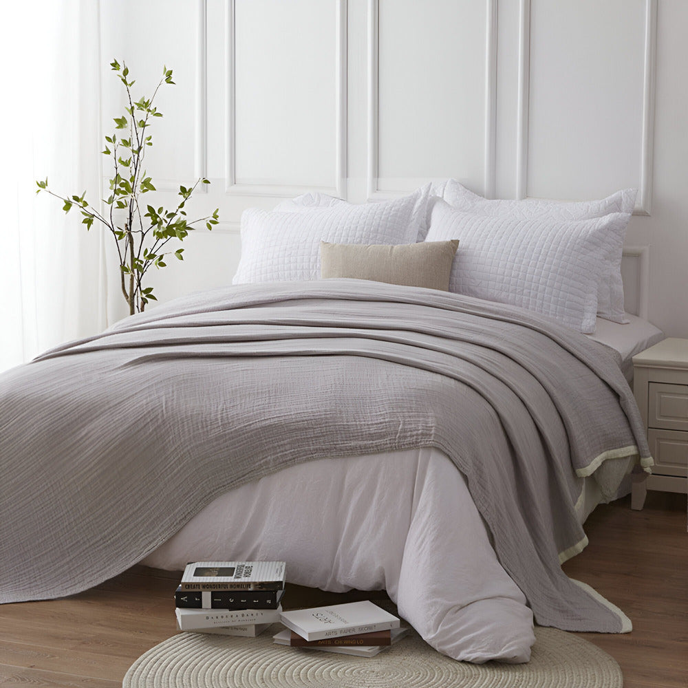 Lightweight Airy Cotton Throw Blanket