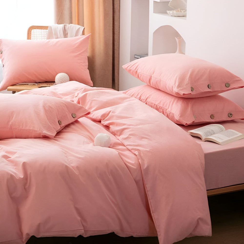 Soft Cotton Bed Sheet Set with 2 Pillow Covers - Halri