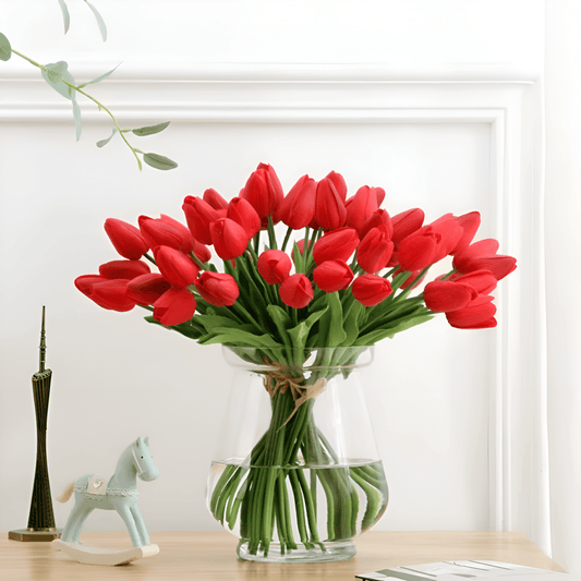 Beautiful Artificial Tulip Flower Arrangements 6 Pack - Halri