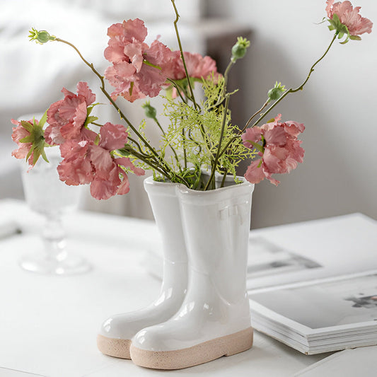 Rustic Boot Shaped Ceramic Decor Vase - Halri