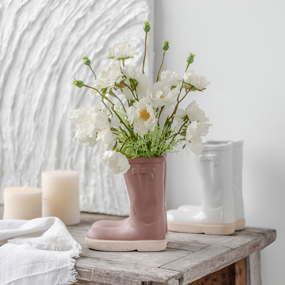 Rustic Boot Shaped Ceramic Decor Vase