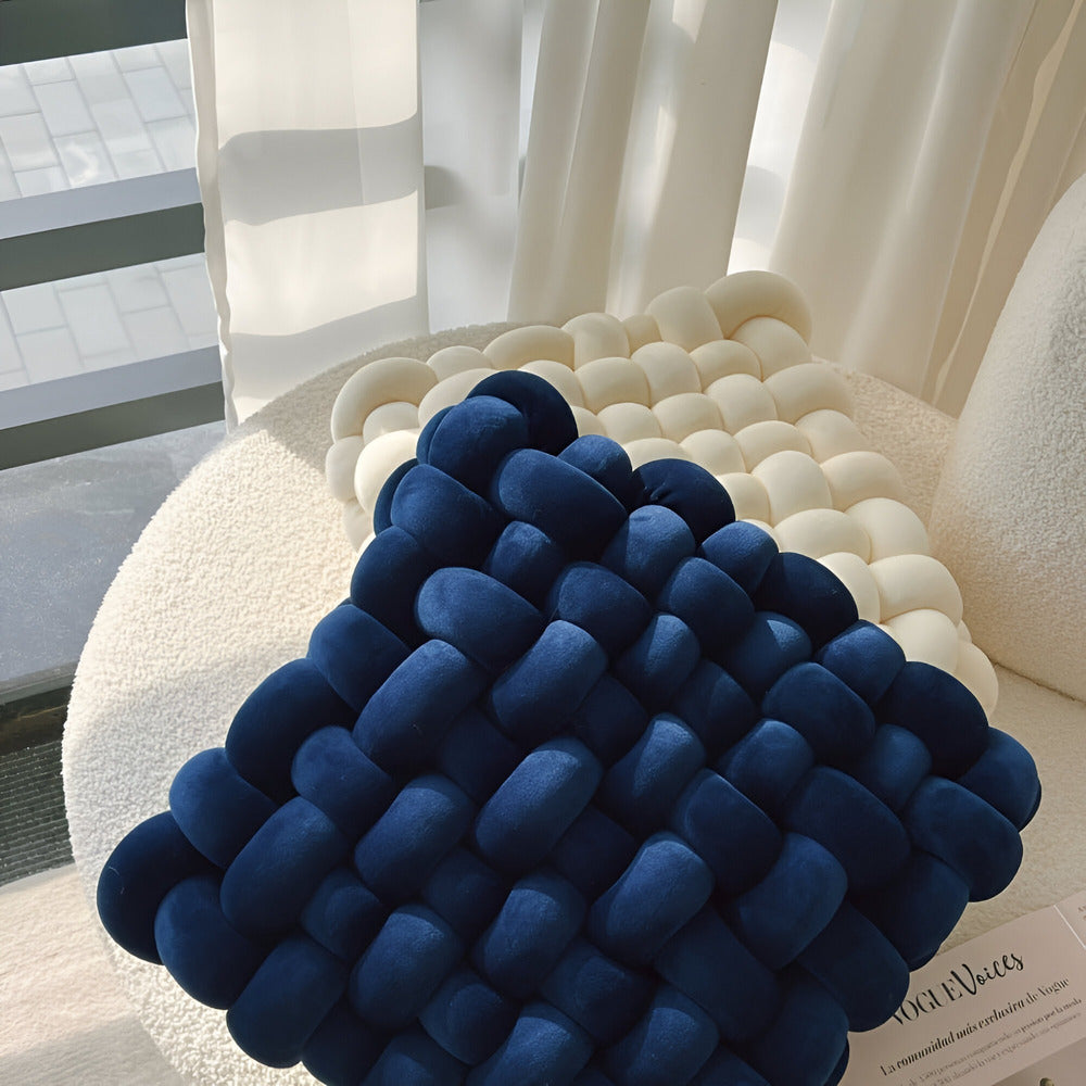 Stylish Pillow with Embellished Button Detail