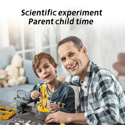 Hydraulic Robot Arm With Manual Control, Flexible Movement, DIY Science Experiment Toy For Ages 6+