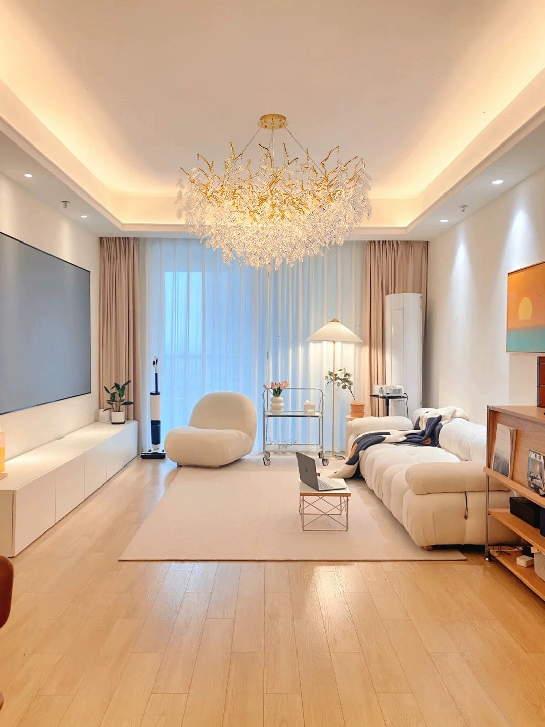 Elegant Crystal Drop Ceiling Light Fixture