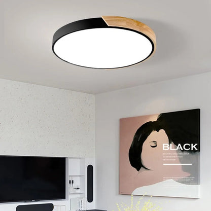 Simple Round LED Ceiling Fixture Slim Flush Mount - Halri