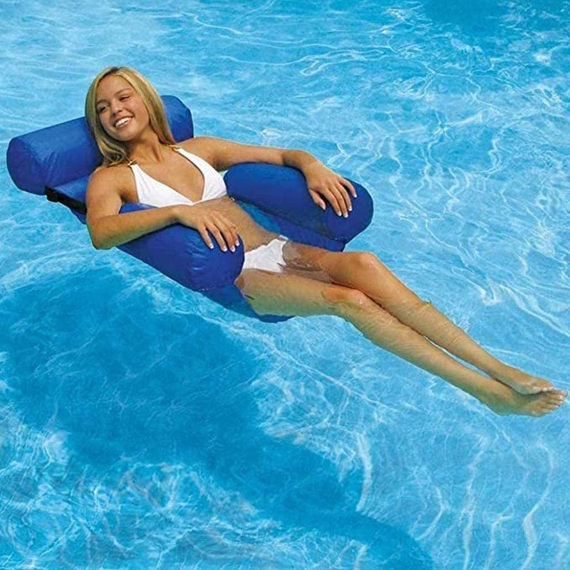 Inflatable Water Hammock Lounge Chair Pool Float Bed