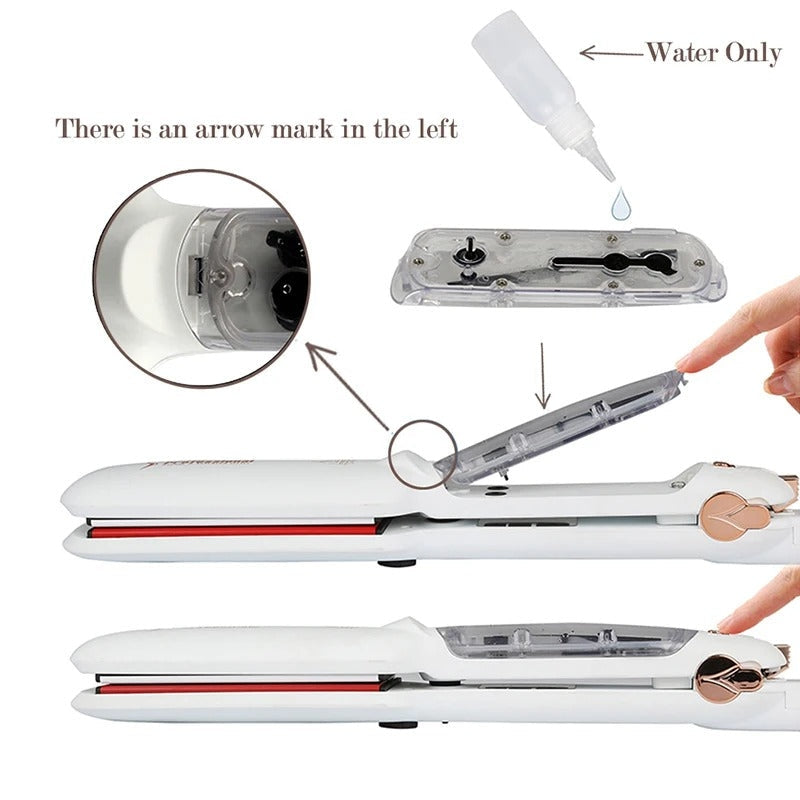 Infrared Ceramic Hair Straightener Steam Professional Hair Tool