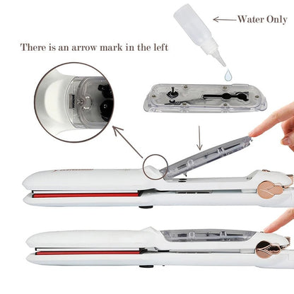 Infrared Ceramic Hair Straightener Steam Professional Hair Tool