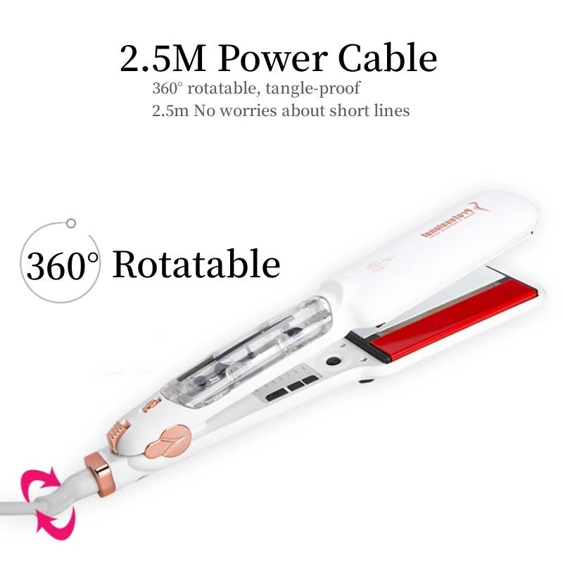 Infrared Ceramic Hair Straightener Steam Professional Hair Tool