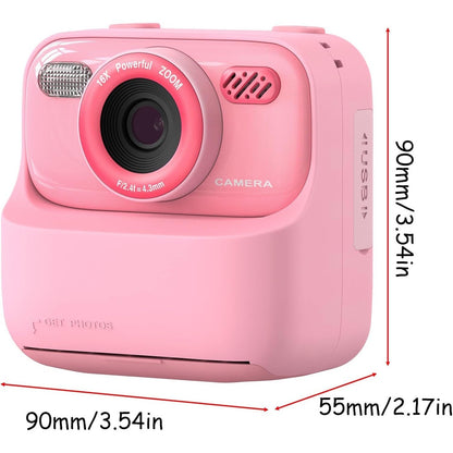 Instant Print Kids Digital Camera with 1080P HD Dual Lenses and 32GB SD Card